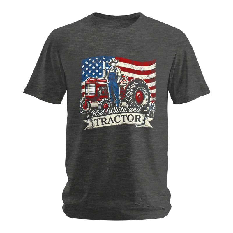 Red White And Tractor - Unisex Softstyle T-Shirt