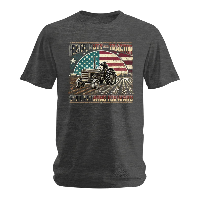 Veteran Farmer Honor Duty And A Tractor 1 - Unisex Softstyle T-Shirt