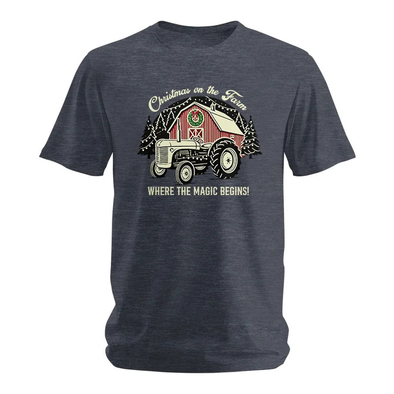 Image of Christmas on the Farm Where the Magic Begins! 3 - Unisex Softstyle T-Shirt