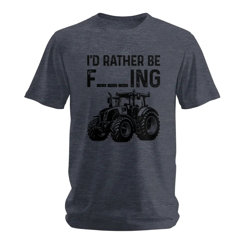 Funny I Would Rather Be Farming Tractor 1 - Unisex Softstyle T-Shirt