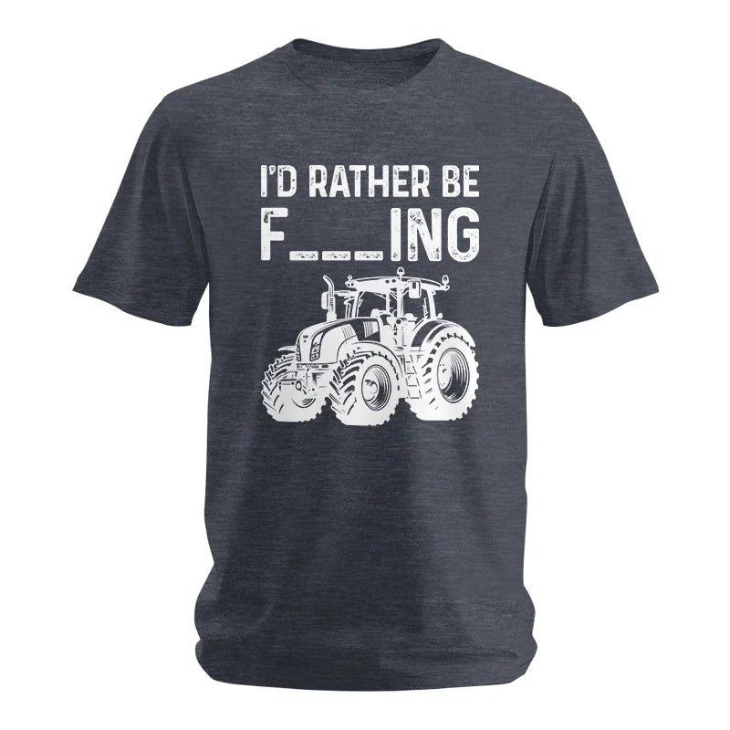 Funny I Would Rather Be Farming Tractor 2 - Unisex Softstyle T-Shirt