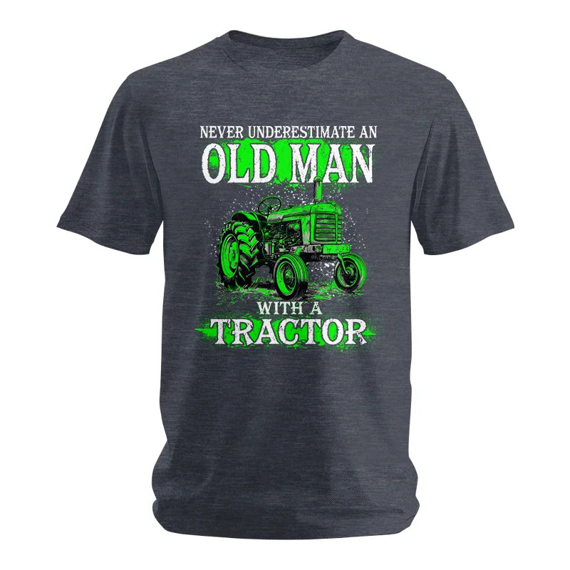 Funny Quote Never Underestimate Old Man Tractor - Unisex Softstyle T-Shirt