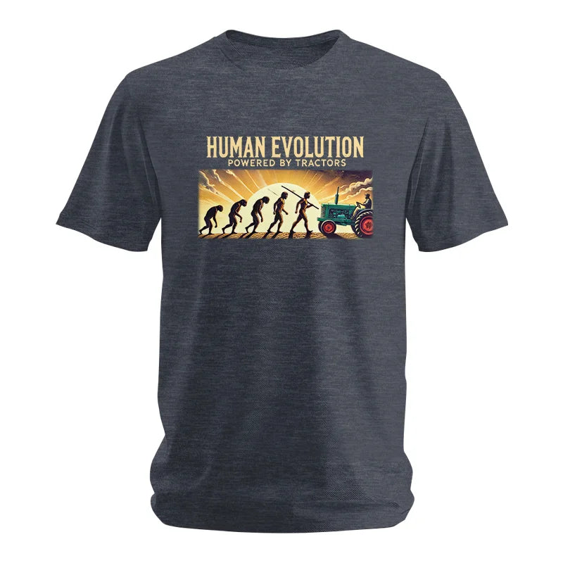 Human Evolution Powered By Tractors - Unisex Softstyle T-Shirt