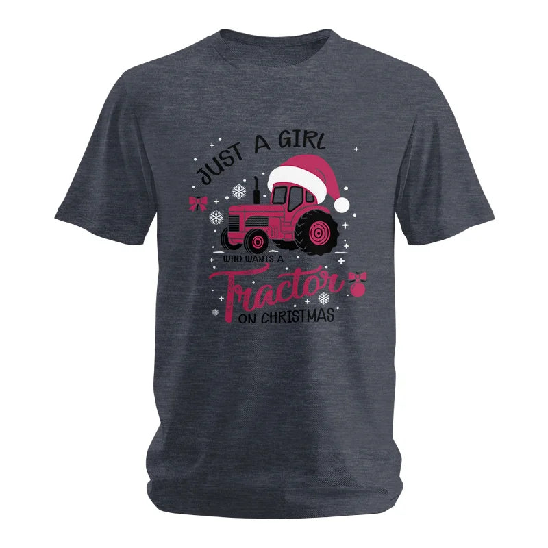 Image of Just A Girl Who Want A Tractor On Christmas - Unisex Softstyle T-Shirt