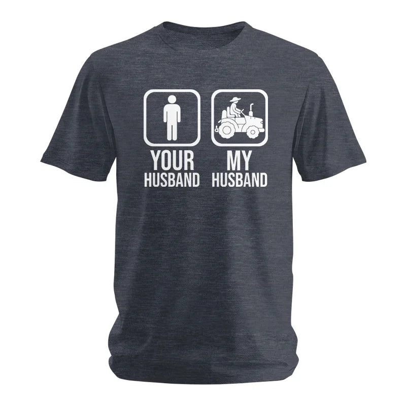 My Husband Is Cooler Than Yours Funny Farm Tractor 1 - Unisex Softstyle T-Shirt