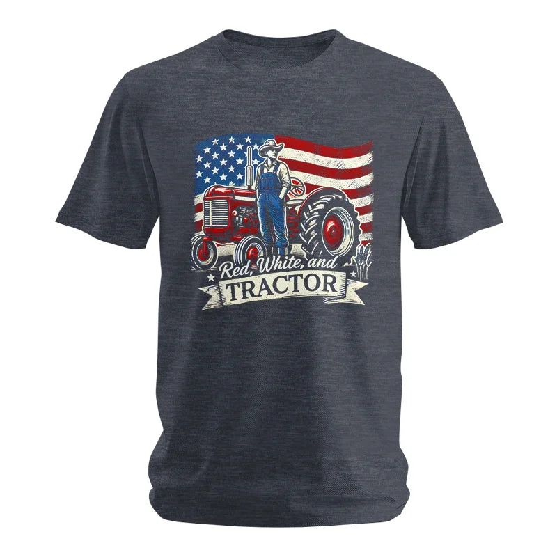 Red White And Tractor - Unisex Softstyle T-Shirt