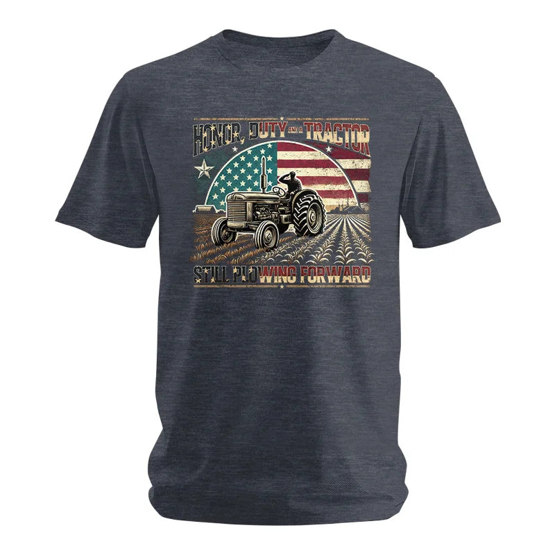 Veteran Farmer Honor Duty And A Tractor 1 - Unisex Softstyle T-Shirt