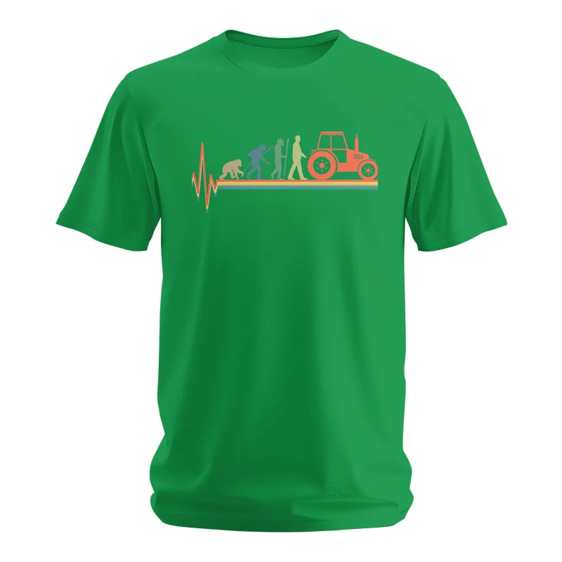 Heartbeat Evolution Farmer Tractor Agriculture Vintage - Unisex Softstyle T-Shirt