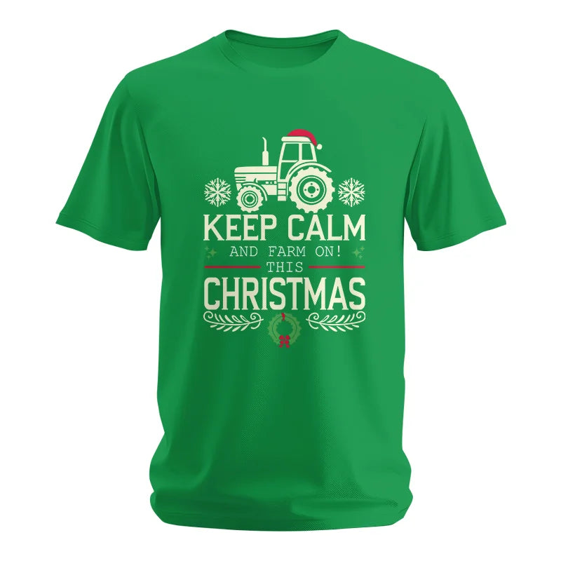 Keep Calm And Farm On! This Christmas - Unisex Softstyle T-Shirt