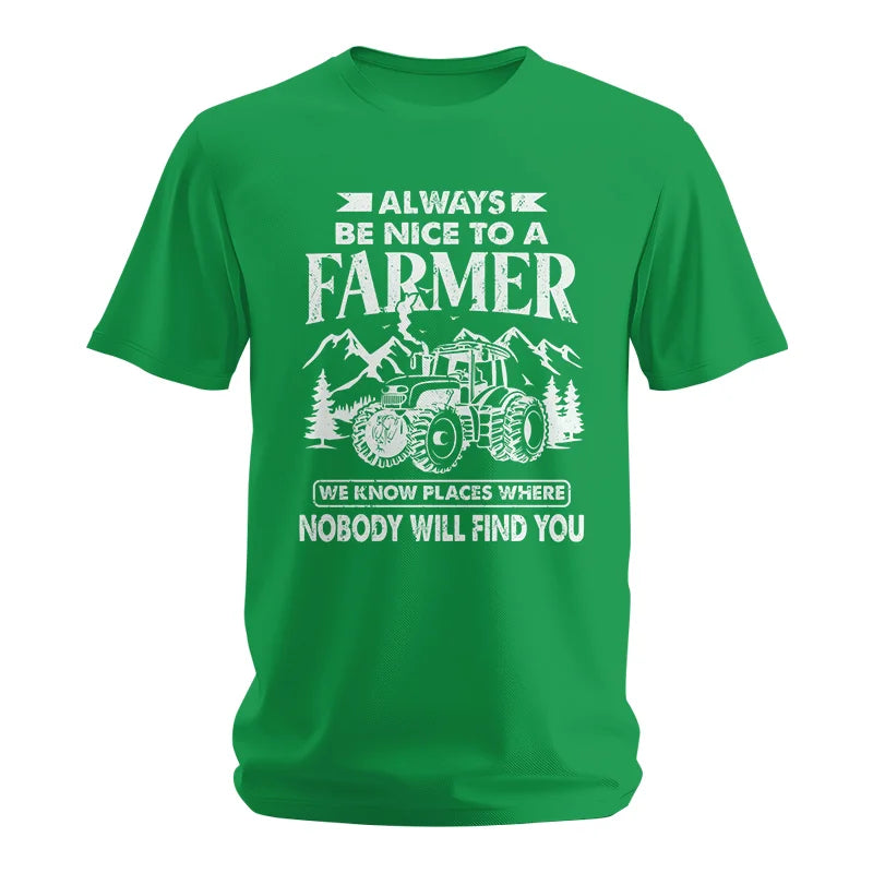 Nice Farmer Funny Tractor Rancher Farming - Unisex Softstyle T-Shirt