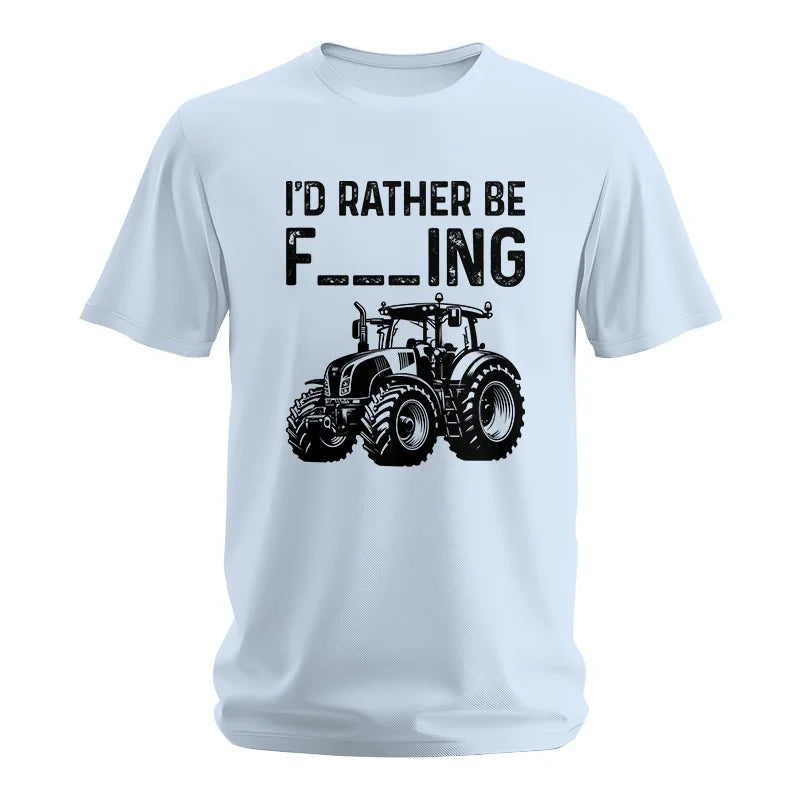 Funny I Would Rather Be Farming Tractor 1 - Unisex Softstyle T-Shirt