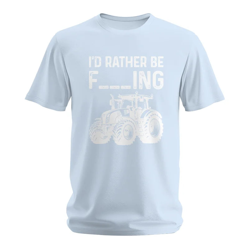 Funny I Would Rather Be Farming Tractor 2 - Unisex Softstyle T-Shirt