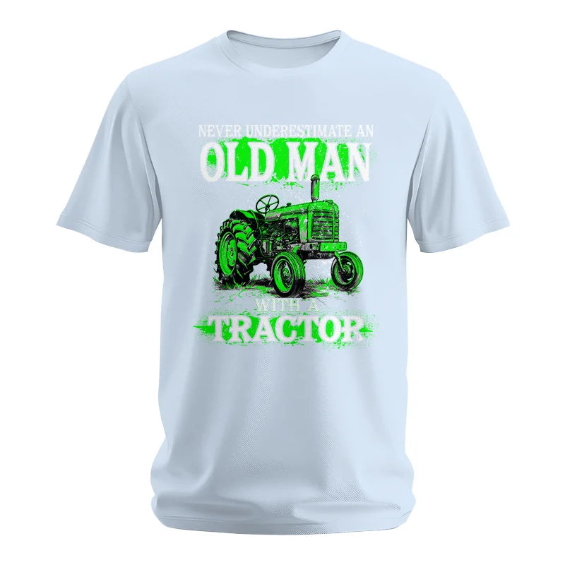 Image of Funny Quote Never Underestimate Old Man Tractor - Unisex Softstyle T-Shirt