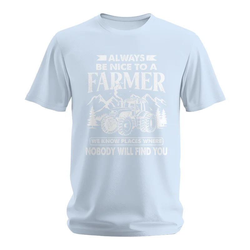 Nice Farmer Funny Tractor Rancher Farming - Unisex Softstyle T-Shirt