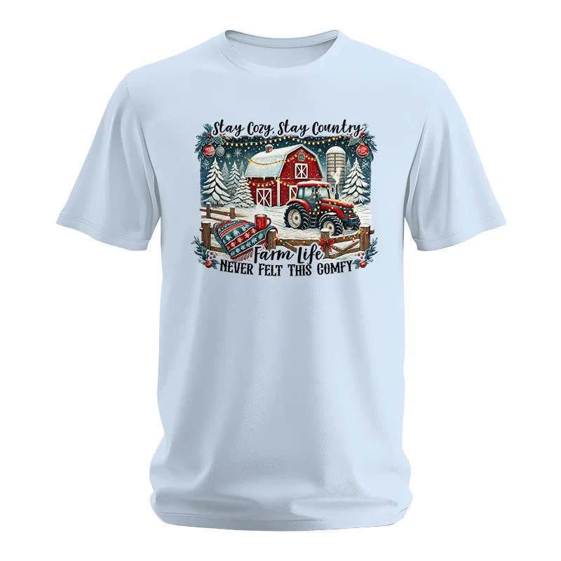 Image of Stay Cozy_Stay Country_Farm Life Never Felt This Comfy 3 - Unisex Softstyle T-Shirt