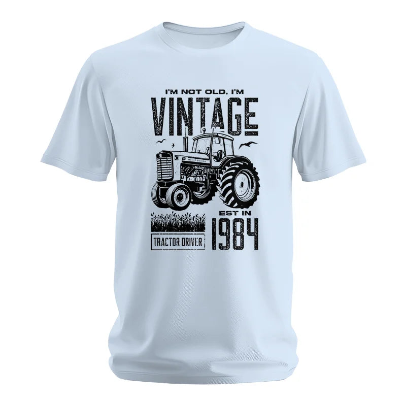 Vintage Tractor Farmer Birthday Born In 1984 1 - Unisex Softstyle T-Shirt