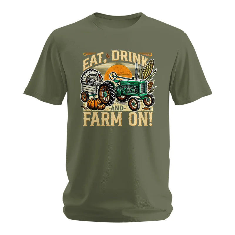 Eat Drink and Farm On - Unisex Softstyle T-Shirt