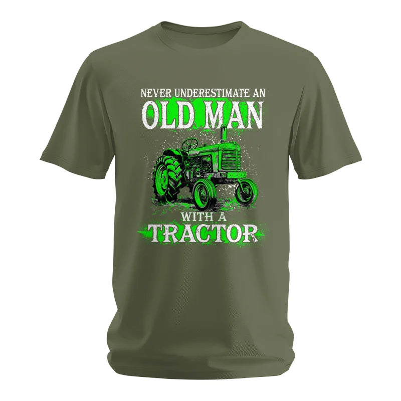 Image of Funny Quote Never Underestimate Old Man Tractor - Unisex Softstyle T-Shirt