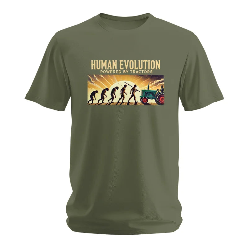 Human Evolution Powered By Tractors - Unisex Softstyle T-Shirt