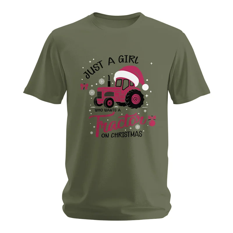 Image of Just A Girl Who Want A Tractor On Christmas - Unisex Softstyle T-Shirt