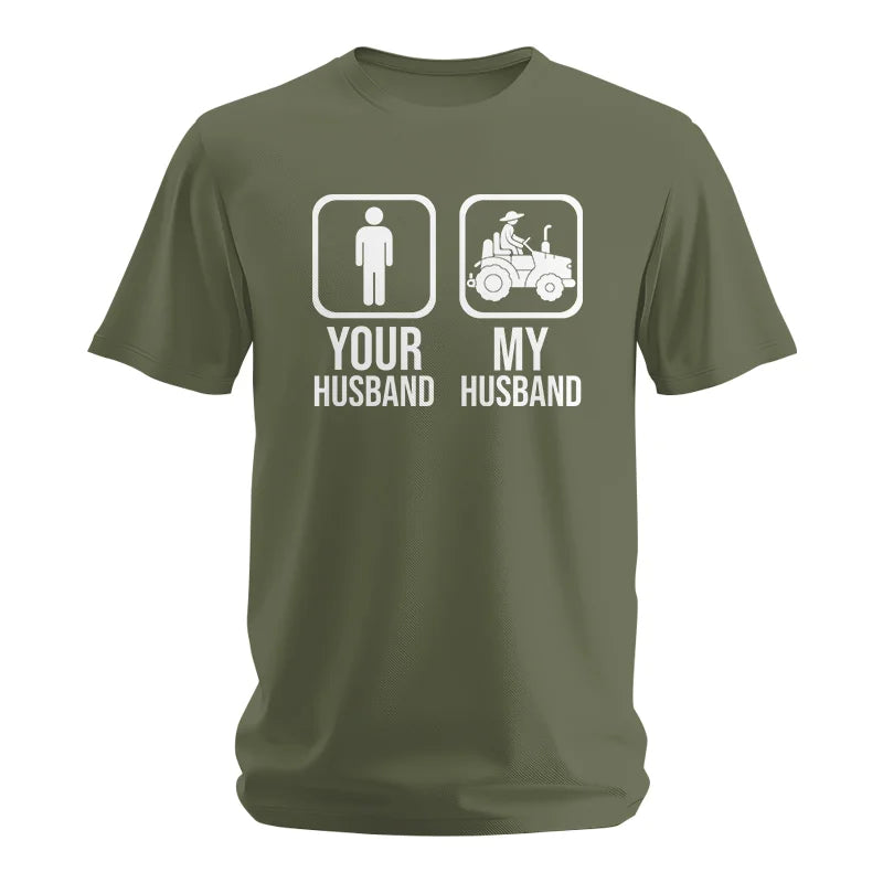 Image of My Husband Is Cooler Than Yours Funny Farm Tractor 1 - Unisex Softstyle T-Shirt