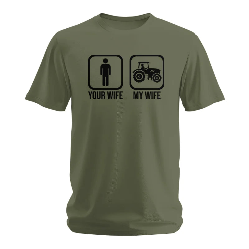 Image of My Wife Is Cooler Than Yours Funny Farm Tractor 2 - Unisex Softstyle T-Shirt