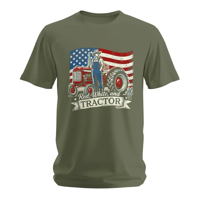 Image of Red White And Tractor - Unisex Softstyle T-Shirt