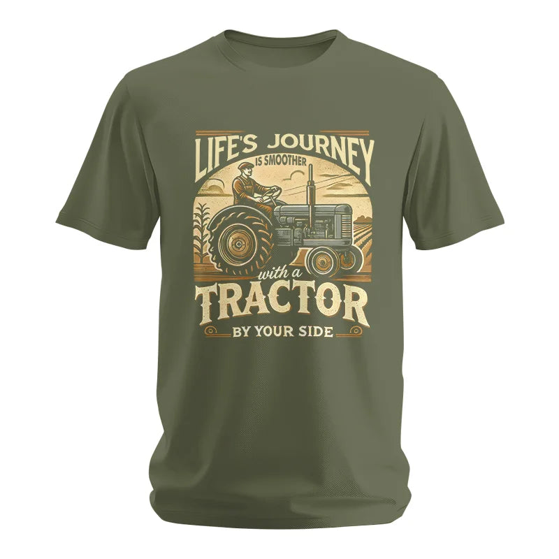 Image of Smoother With A Tractor By Your Side - Unisex Softstyle T-Shirt