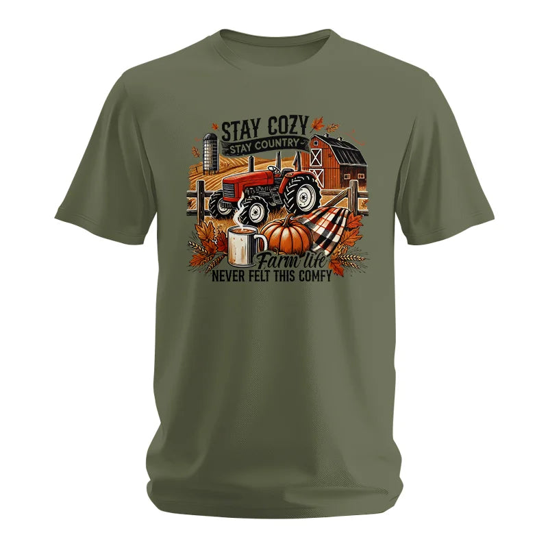 Image of Stay Cozy_Stay Country_Farm Life Never Felt This Comfy - Unisex Softstyle T-Shirt