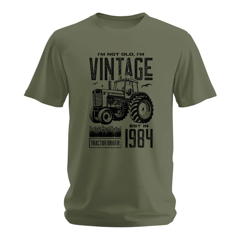 Vintage Tractor Farmer Birthday Born In 1984 1 - Unisex Softstyle T-Shirt