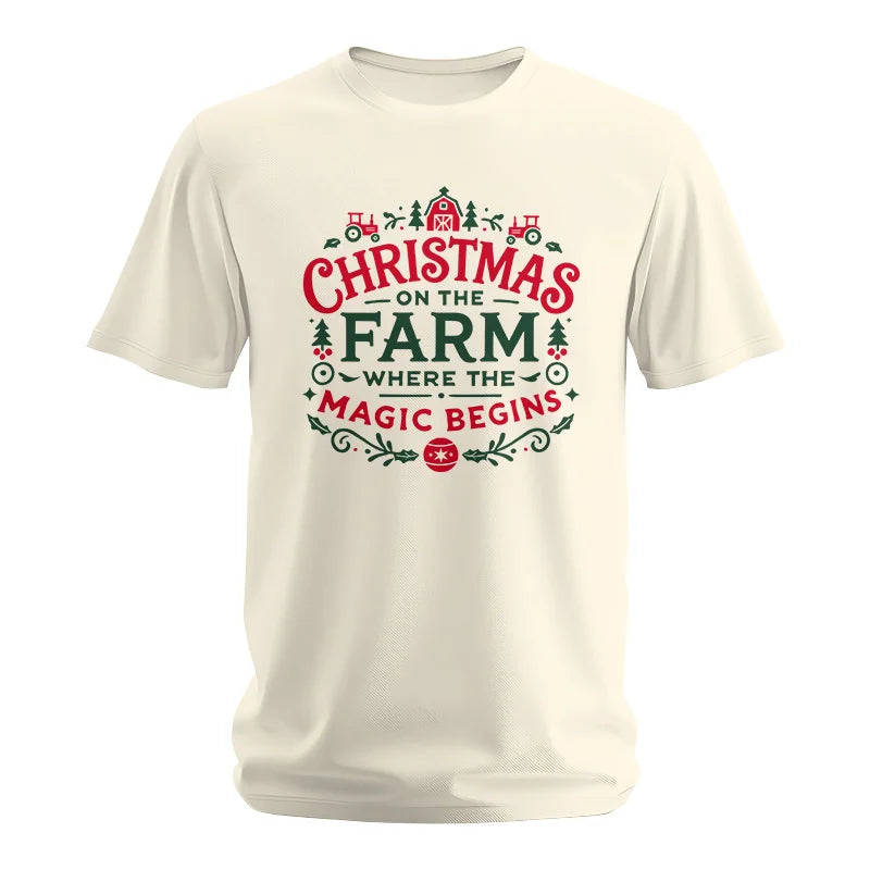 Image of Christmas on the Farm Where the Magic Begins! 1 - Unisex Softstyle T-Shirt