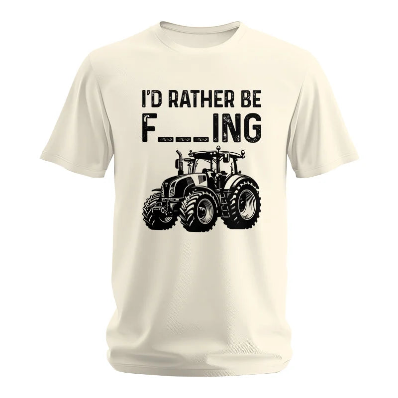 Funny I Would Rather Be Farming Tractor 1 - Unisex Softstyle T-Shirt