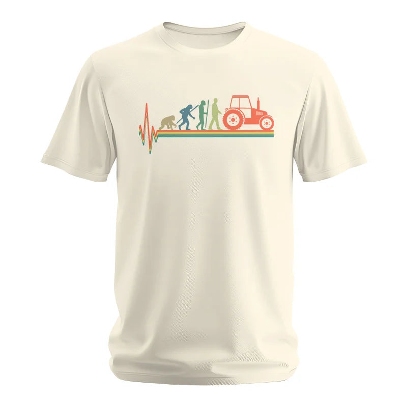 Heartbeat Evolution Farmer Tractor Agriculture Vintage - Unisex Softstyle T-Shirt