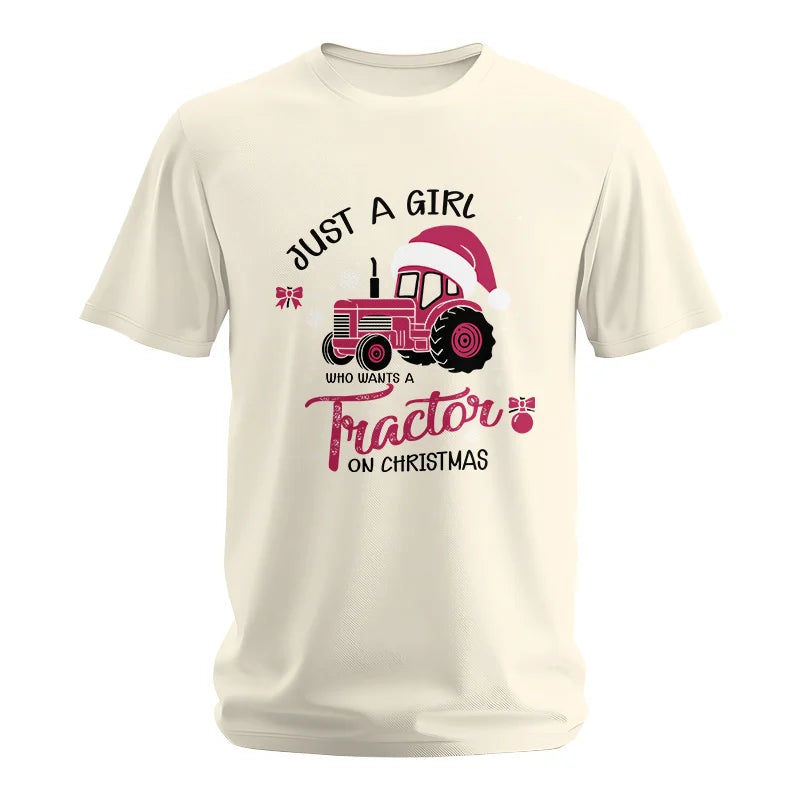 Image of Just A Girl Who Want A Tractor On Christmas - Unisex Softstyle T-Shirt