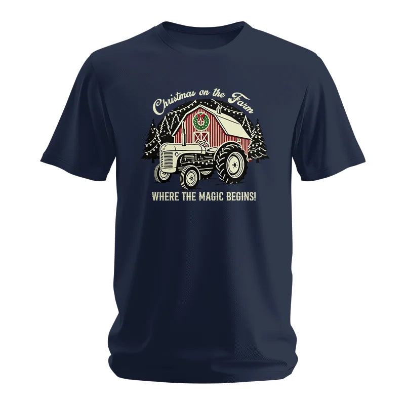 Image of Christmas on the Farm Where the Magic Begins! 3 - Unisex Softstyle T-Shirt