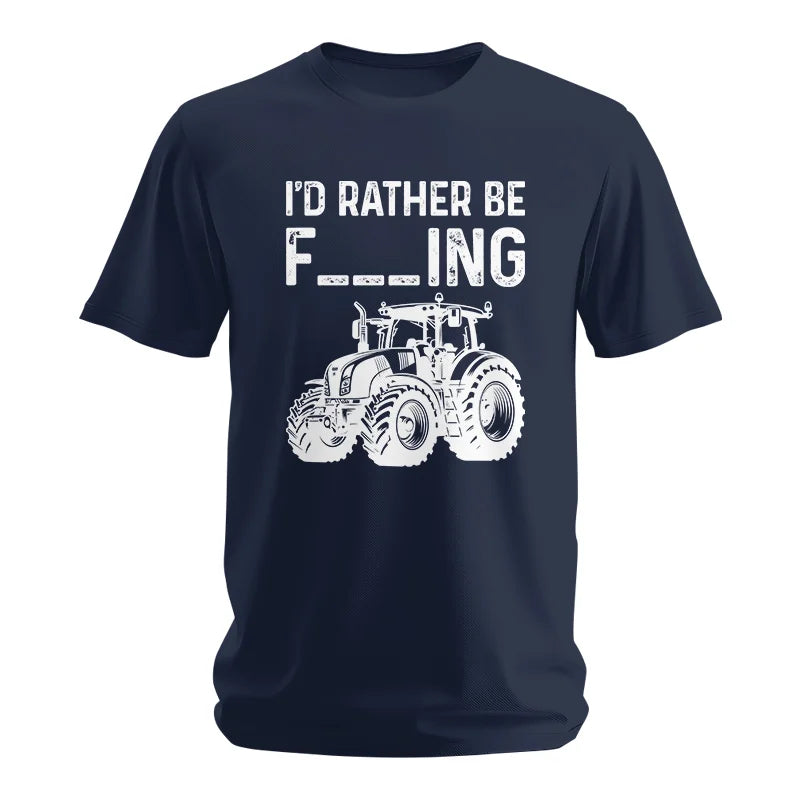 Image of Funny I Would Rather Be Farming Tractor 2 - Unisex Softstyle T-Shirt