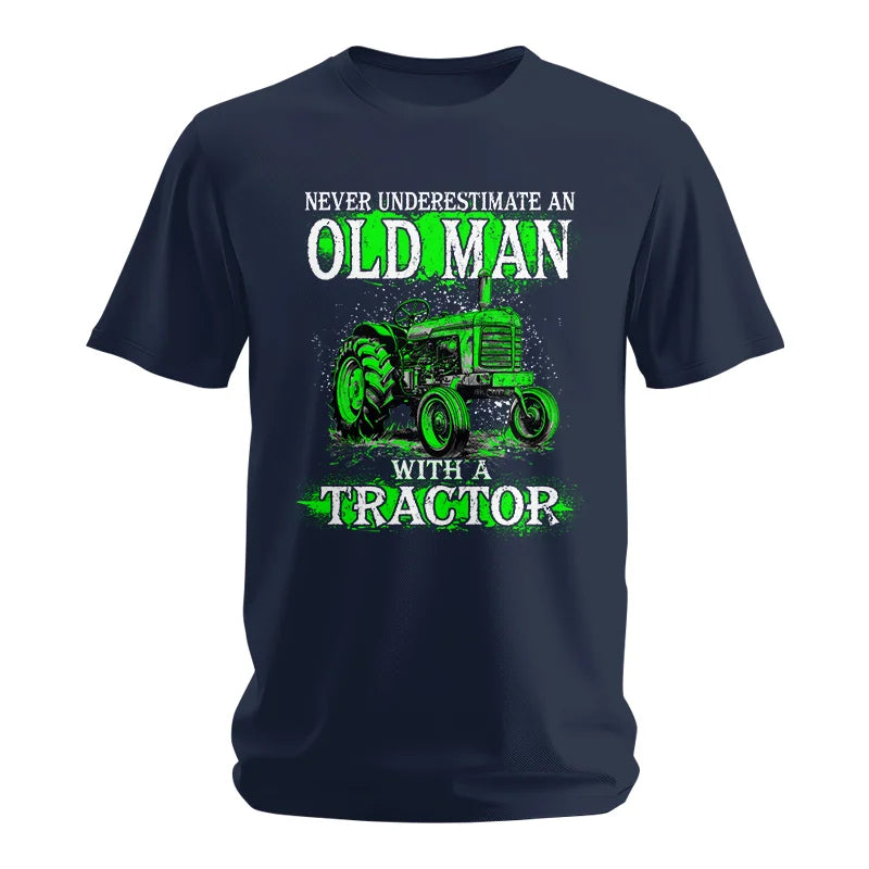 Funny Quote Never Underestimate Old Man Tractor - Unisex Softstyle T-Shirt