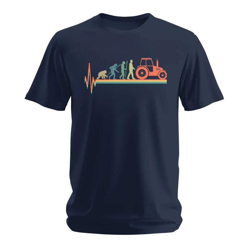 Heartbeat Evolution Farmer Tractor Agriculture Vintage - Unisex Softstyle T-Shirt