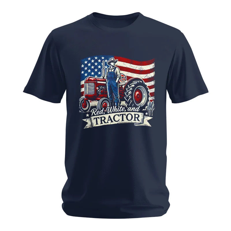 Red White And Tractor - Unisex Softstyle T-Shirt