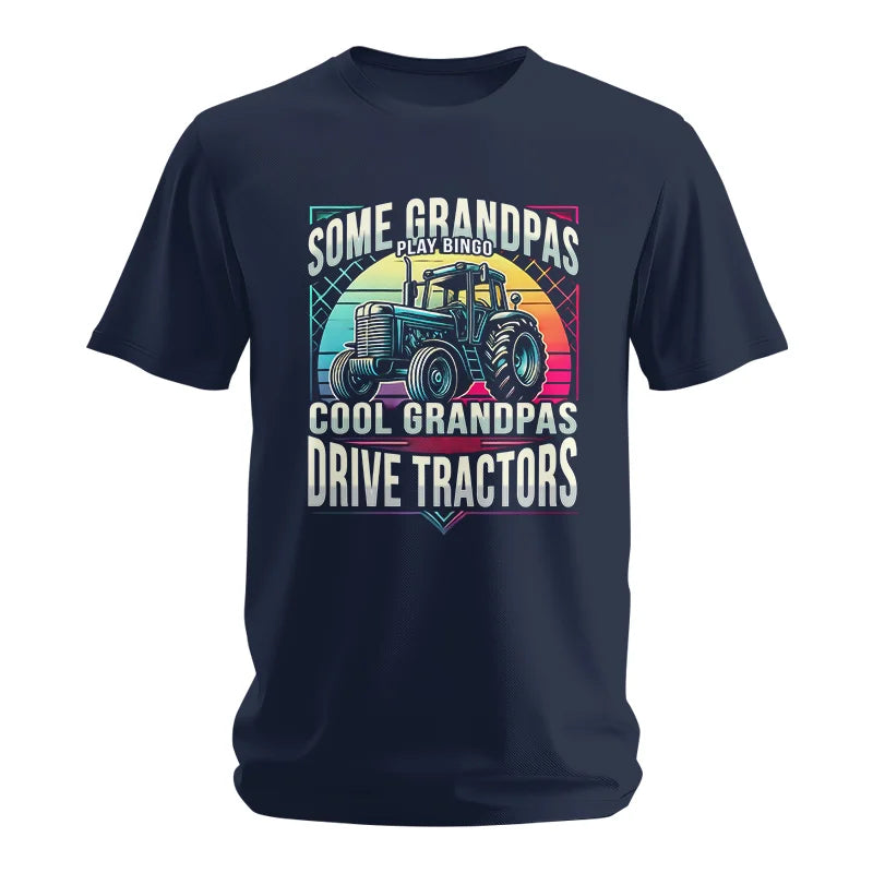 Image of Some Grandpas Play Bingo_Cool Grandpas Drive Tractors - Unisex Softstyle T-Shirt