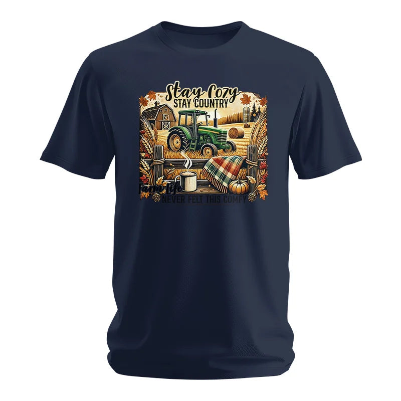 Image of Stay Cozy_Stay Country_Farm Life Never Felt This Comfy 2 - Unisex Softstyle T-Shirt