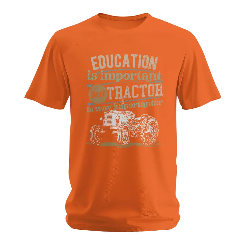 Funny Education Is Important But Tractor Is Importanter - Unisex Softstyle T-Shirt