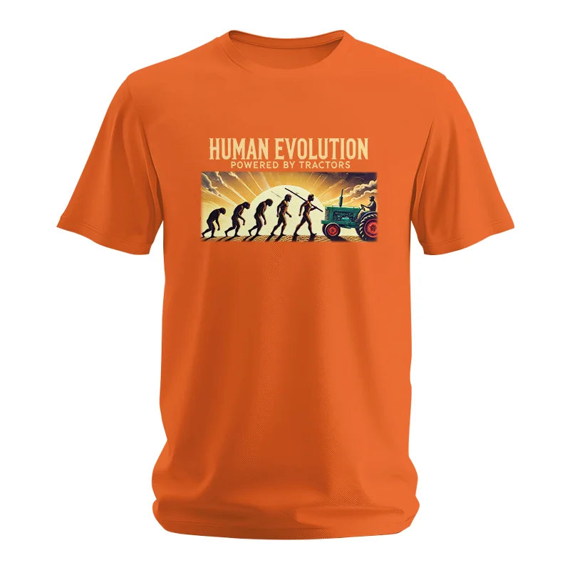 Human Evolution Powered By Tractors - Unisex Softstyle T-Shirt