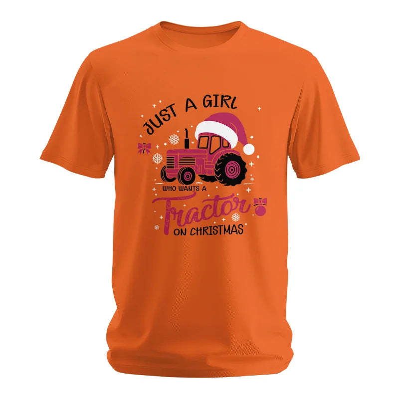 Image of Just A Girl Who Want A Tractor On Christmas - Unisex Softstyle T-Shirt