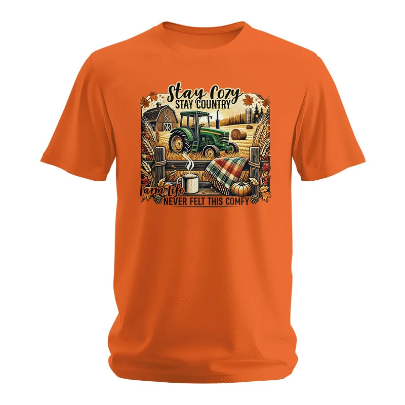 Image of Stay Cozy_Stay Country_Farm Life Never Felt This Comfy 2 - Unisex Softstyle T-Shirt