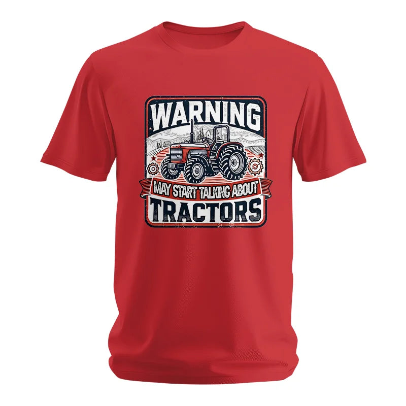 Image of Warning May Start Talking About Tractors - Unisex Softstyle T-Shirt