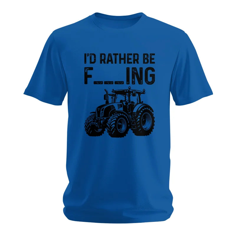 Funny I Would Rather Be Farming Tractor 1 - Unisex Softstyle T-Shirt