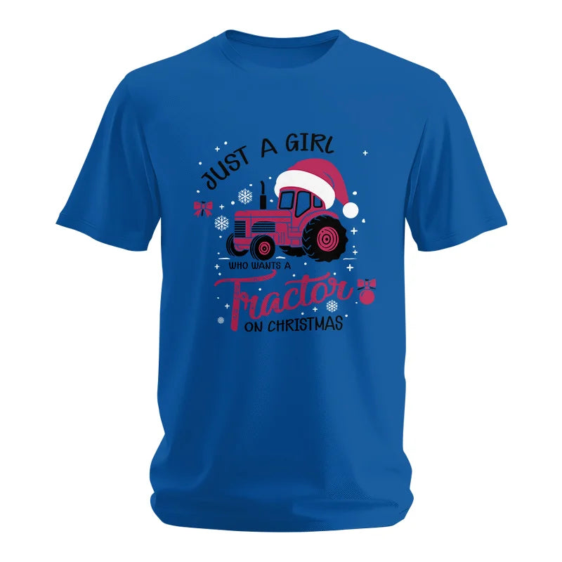 Just A Girl Who Want A Tractor On Christmas - Unisex Softstyle T-Shirt