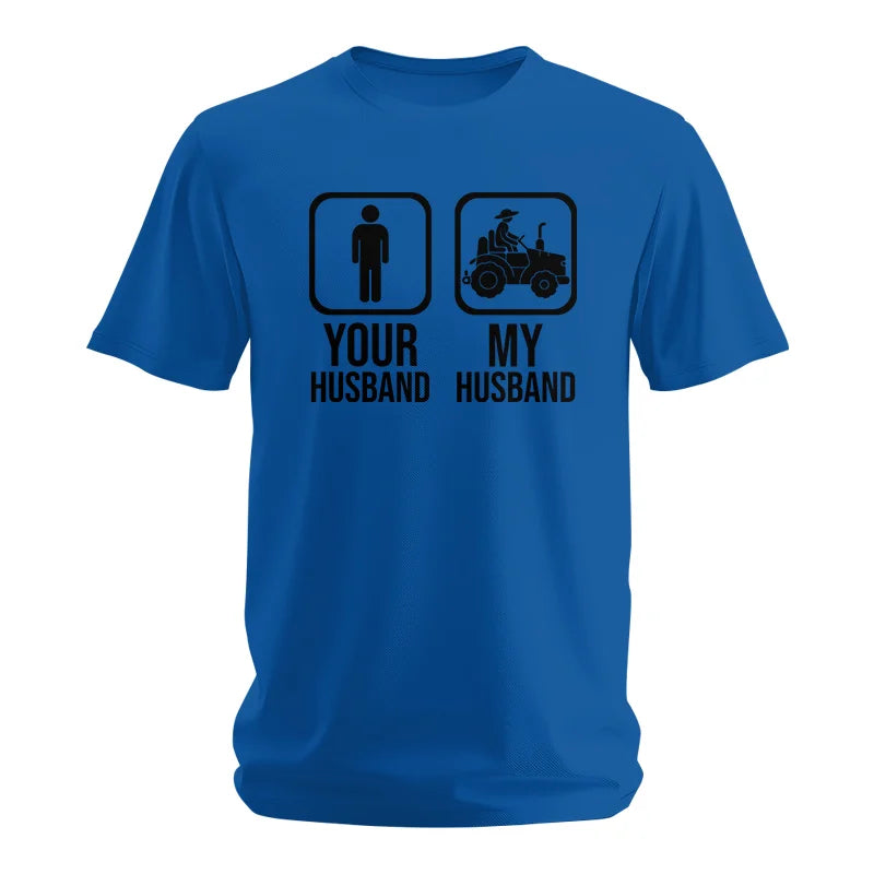 Image of My Husband Is Cooler Than Yours Funny Farm Tractor 2 - Unisex Softstyle T-Shirt