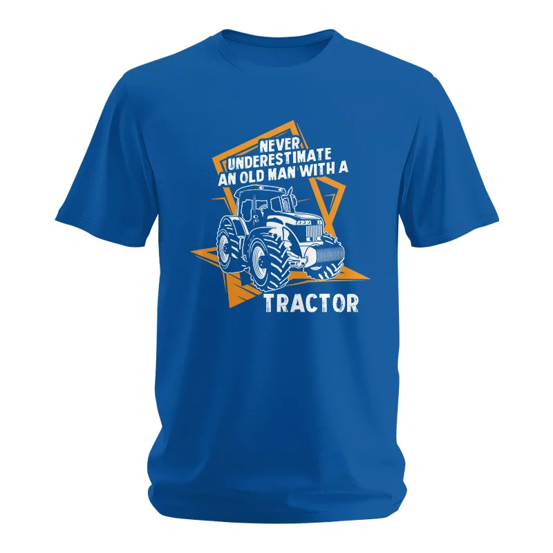 Image of Never Underestimate An Old Man With A Tractor Farming Dad - Unisex Softstyle T-Shirt